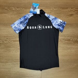 Aqua Lung Women's Short Sleeve Rashguard - Purple/White Size Small New